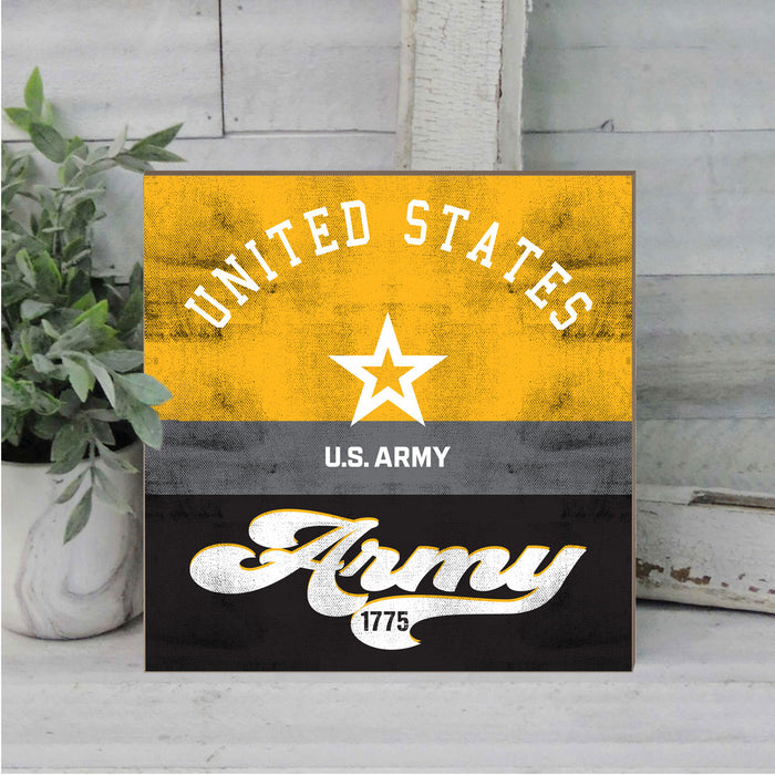 U.S. Army Retro 10 x 10 inch Wood Sign