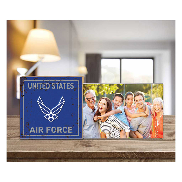 U.S. Air Force Faux Rusted Floating Picture Frame