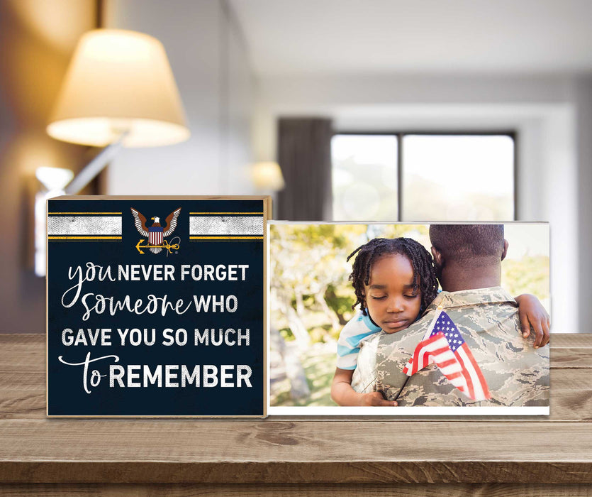 U.S. Navy Never Forget Floating Picture Frame