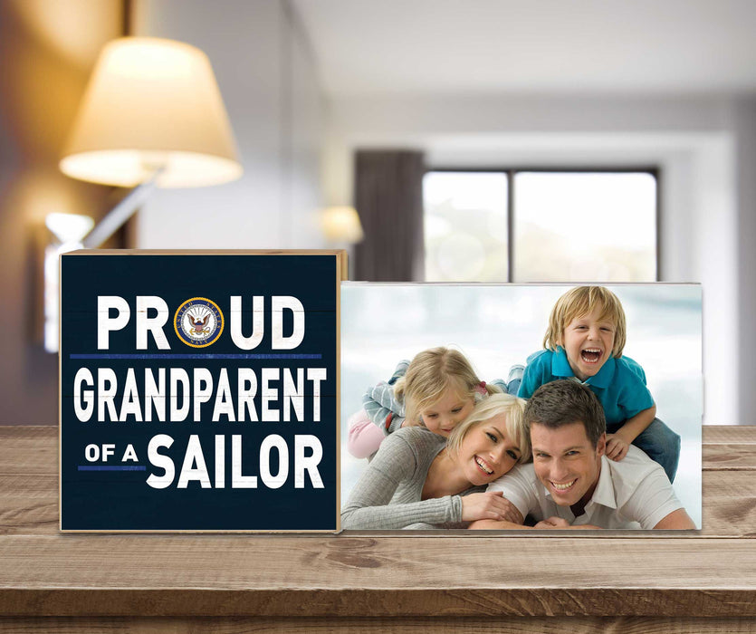 U.S. Navy Proud Grandparent Floating Picture Frame