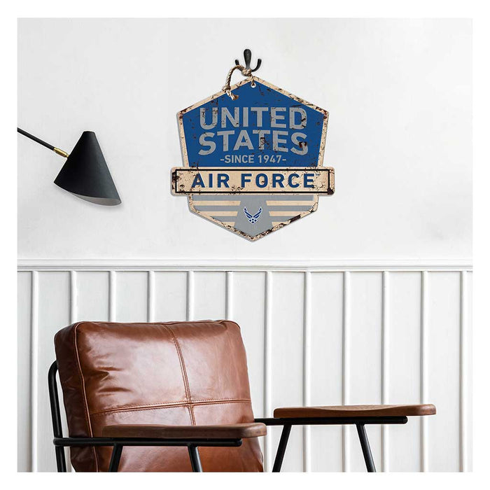 U.S. Air Force Rustic Badge 20 x 20 inch Sign