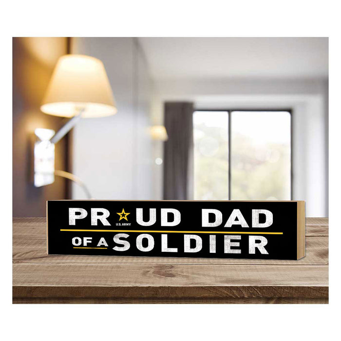 U.S. Army Proud Dad 3 x 13 inch Wood Sign - Made In The USA