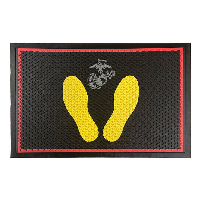 USMC MCRD Footprints 18.75" x 29.25" Rubber Floor Mat