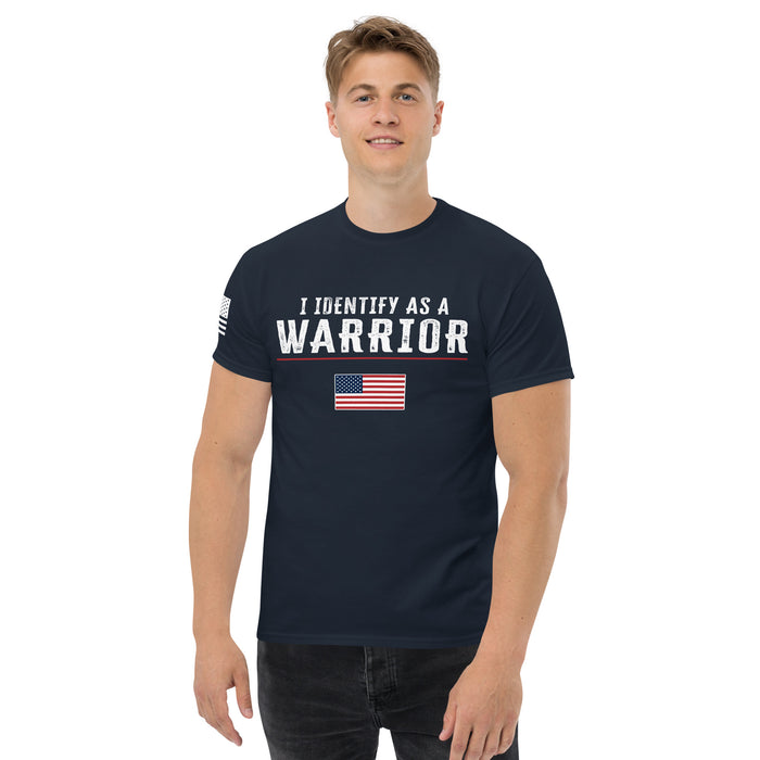 I Identify As A Warrior - Patriotic Men's T-shirt