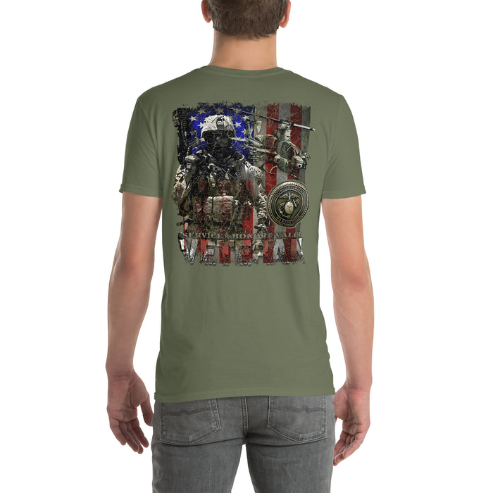 USMC- Veteran Flag - T-Shirt