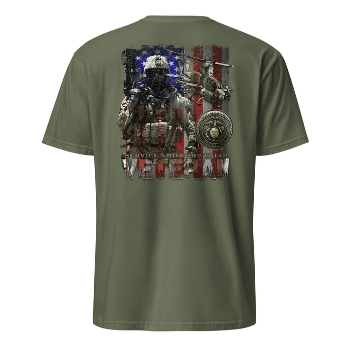 USMC- Veteran Flag - T-Shirt