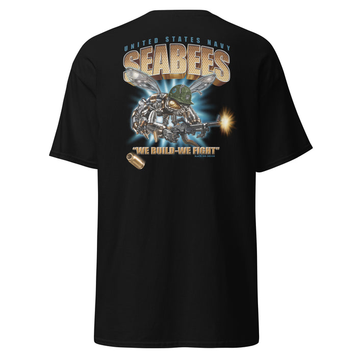 U.S. Navy Seabees Super Bee Black Ink Tee