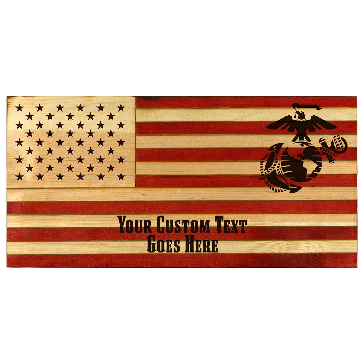 Custom Olive Vintage USA Flag-Khaki Authentic Salute To Service