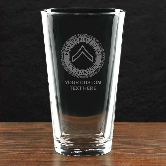16oz Beer Can Glass Custom | Add YOUR TEXT