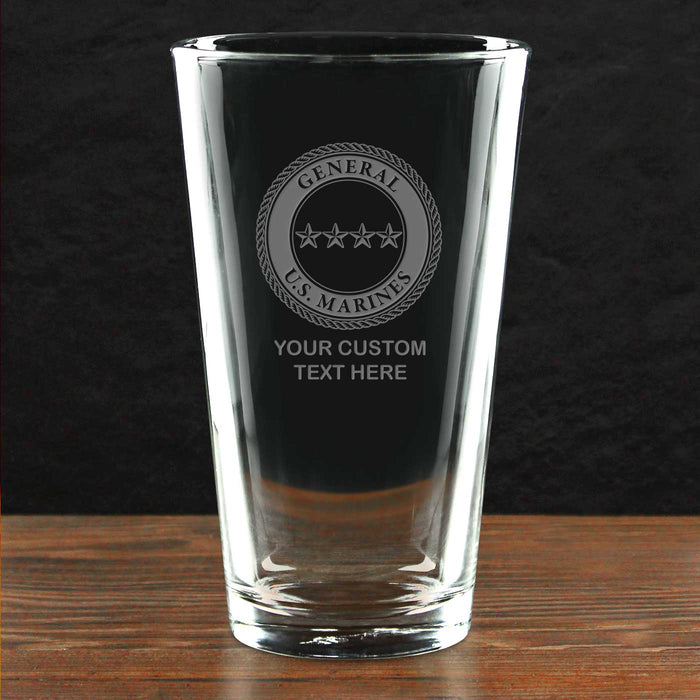 USMC Personalized Regiment Beer Can Glass Marine Corps 