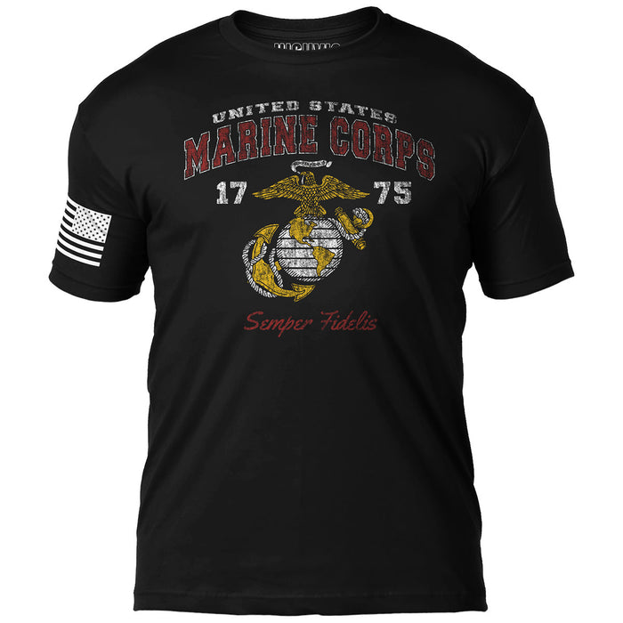 USMC ' Vintage Eagle, Globe & Anchor' 7.62 Design Battlespace Men's T-Shirt Black- 7.62 Design