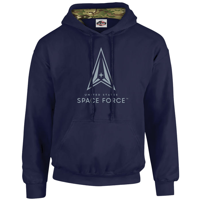 7.62 Design U.S. Space Force Logo Camo Lined Hoodie - Navy