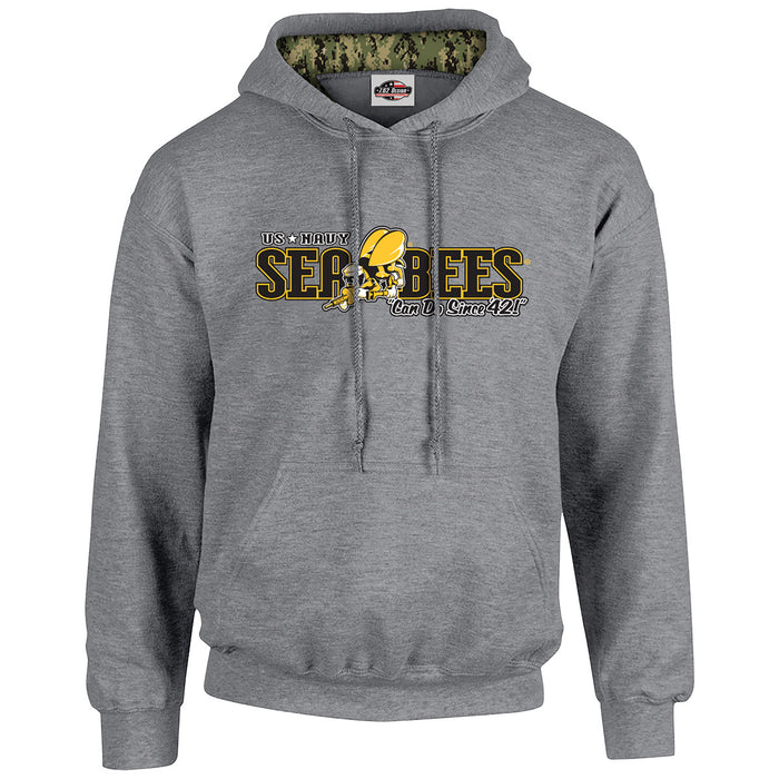 7.62 Design USN Seabees Type III Camo Hoodie - Grey