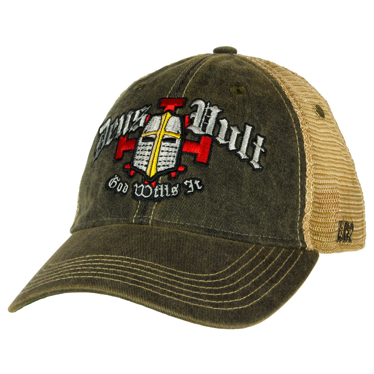Hallo Polair Behoren Deus Vult' Vintage Trucker Hat — 7.62 Design