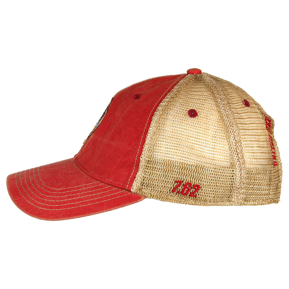 USMC 'Eagle, Globe, and Anchor' Vintage Trucker Hat - Red — 7.62