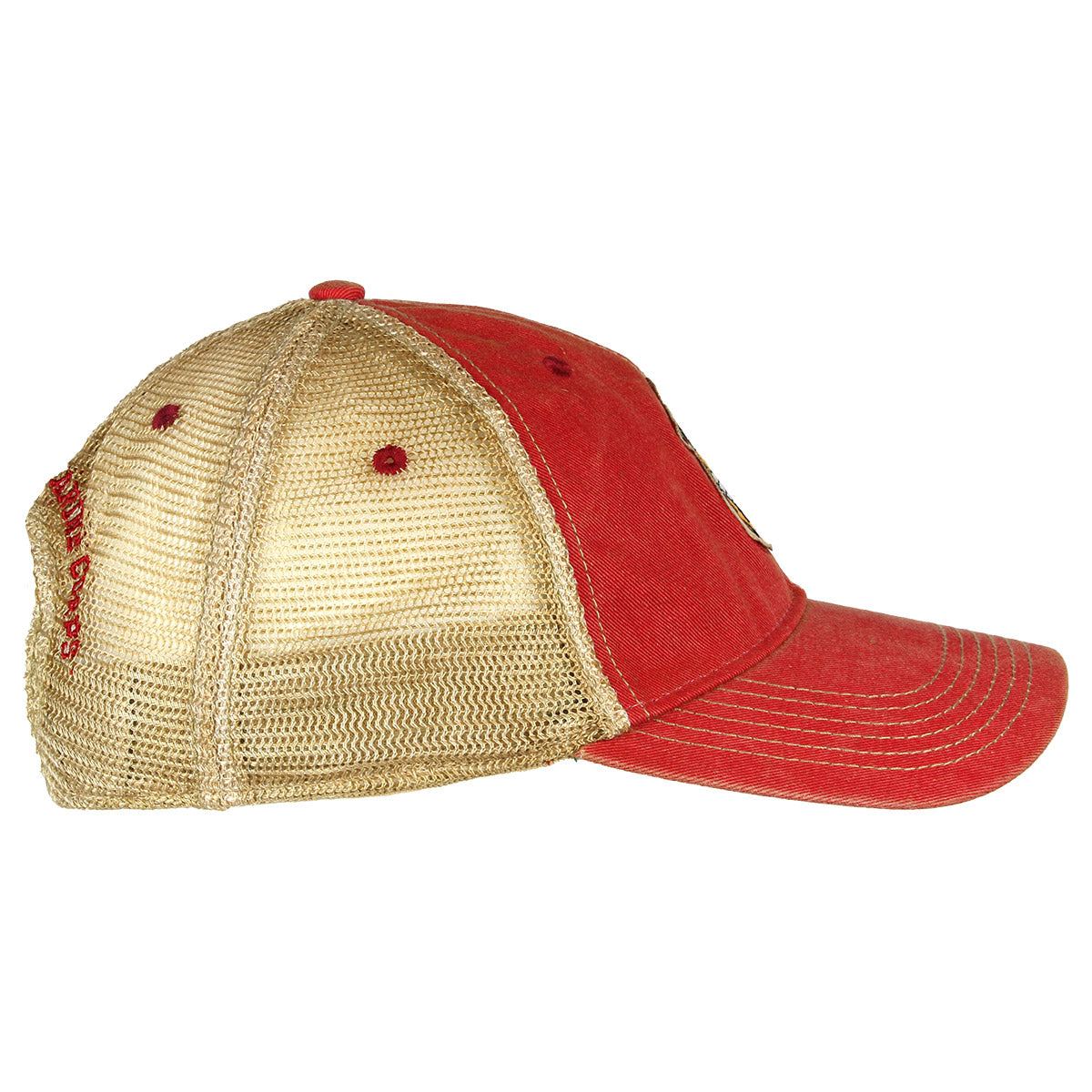 USMC 'Eagle, Globe, and Anchor' Vintage Trucker Hat - Red — 7.62