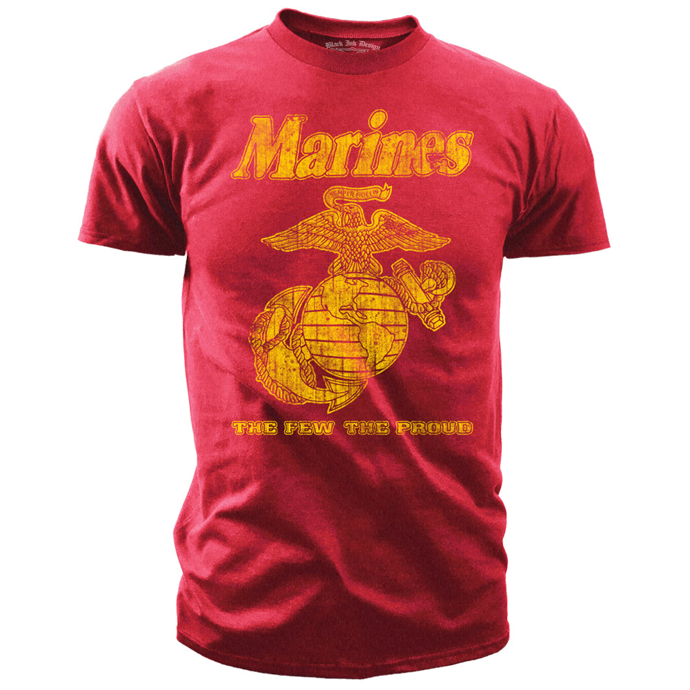 USMC T-Shirt - USMC The Few The Proud Retro Men's Marine Corps Shirt ...