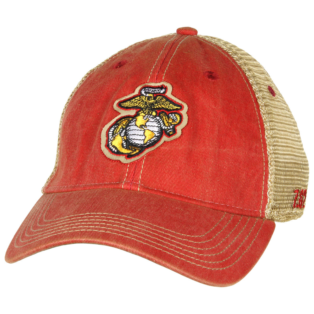 USMC 'Eagle, Globe, and Anchor' Vintage Trucker Hat - Red One Size Fits  Most / Red